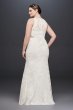 Illusion Corded Lace Trumpet Plus Size Dress DB19799W