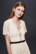 Illusion Lace Shift Dress with Contrast Ribbon DS870029