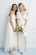Chiffon Eyelet Sheath Wedding Dress with Ruffles DS870038
