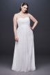 Chiffon Plus Size Wedding Dress with Ruched Bodice INT15555W