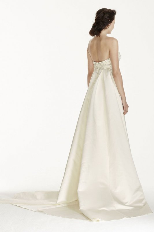 A-line Wedding Dress with Watteau Train Jewel JS3777