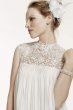 High Neck Chiffon Short Dress with Pleated Skirt KP3704