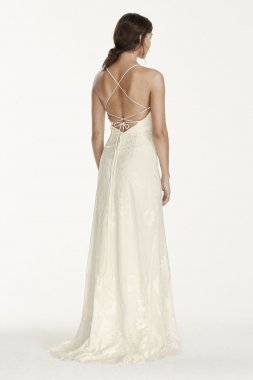 Lace Sheath Dress with Low Crisscross Back KP3766