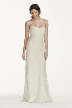 Lace Sheath Dress with Low Crisscross Back KP3766