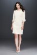 Pearl Embellished Balloon-Sleeve Sheath Dress Karl Lagerfeld Paris LD8E29Y6