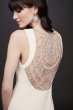 Beaded Illusion Back Stretch Crepe Sheath Gown Aidan Mattox MD1E203806