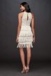 Crochet High-Neck Sheath Dress with Fringe Aidan Mattox MN1E204004