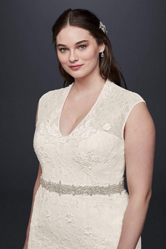 Trumpet Lace Plus Size Wedding Dress MS251005W