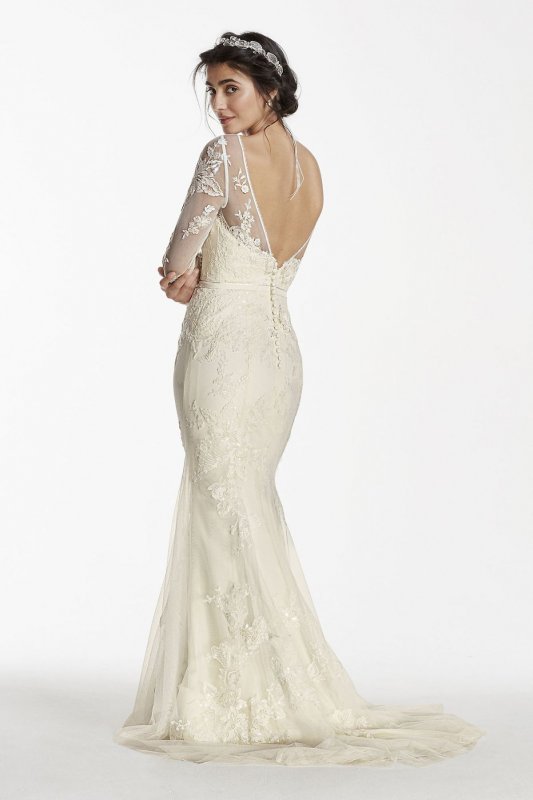 Long Sleeved Lace Wedding Dress MS251113