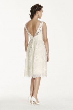 Tea Length Tank Wedding Dress MS251118