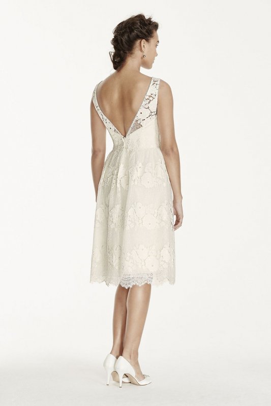 Tea Length Tank Wedding Dress MS251118