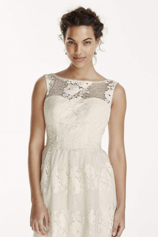 Tea Length Tank Wedding Dress MS251118