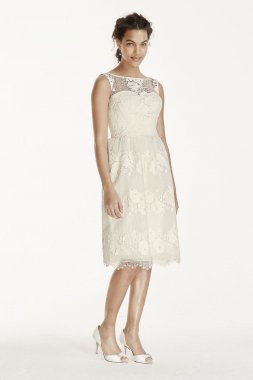 Tea Length Tank Wedding Dress MS251118