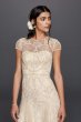 Cap Sleeve Illusion Wedding Dress MS251136