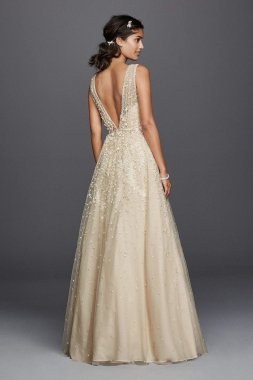 Wedding Dress with Plunging Neckline MS251151