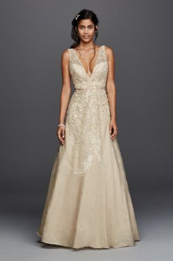 Wedding Dress with Plunging Neckline MS251151