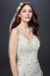 Embroidered and Beaded Lace Sheath Wedding Dress MS251185