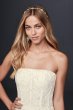 Trailing Floral Lace Wedding Gown with Capelet MS251186