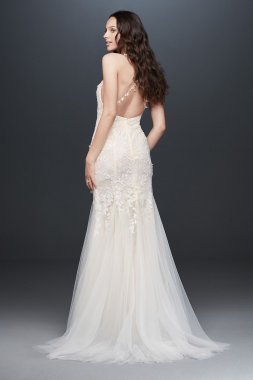 Cross-Back Lace Mermaid Wedding Dress MS251198