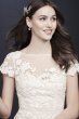 Embroidered Illusion Cap Sleeve Wedding Dress MS251199