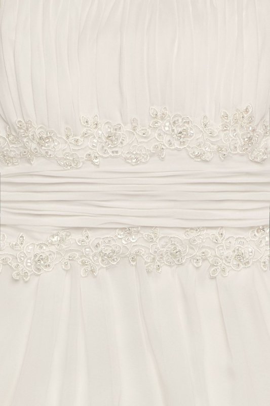 Chiffon Wedding Dress with Beaded Lace Waist Collection NTV9743