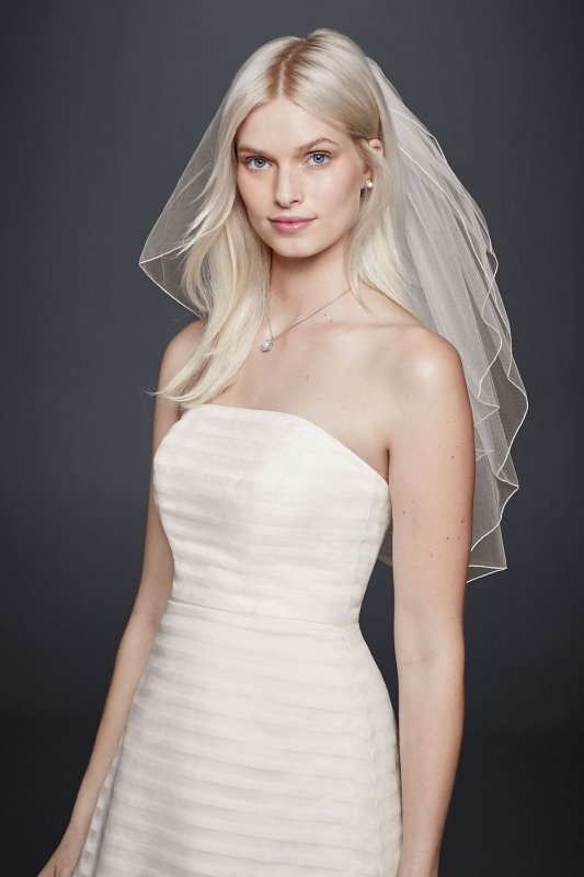 Striped Organza Short Wedding Dress Collection OP1280