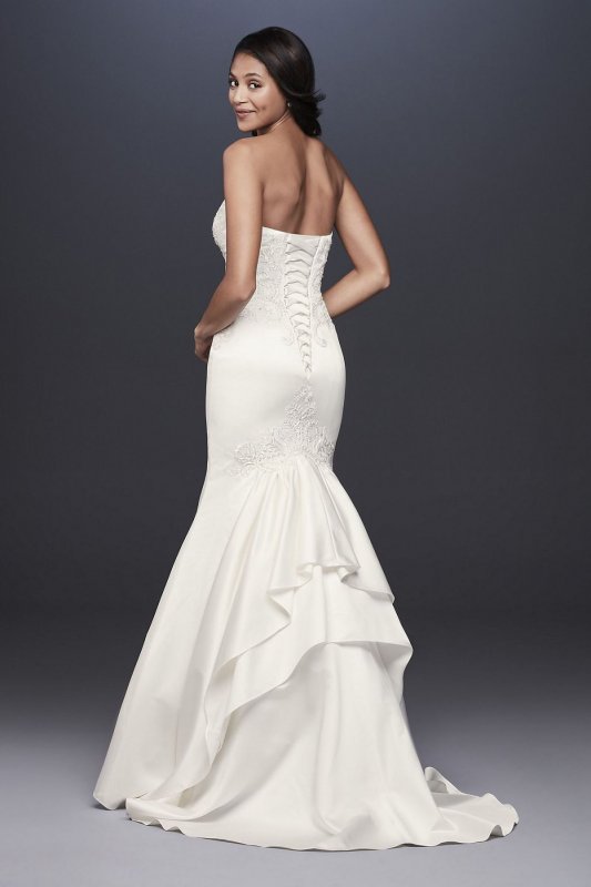 Satin Strapless A-Line Beaded Lace Wedding Dress Collection OP1345