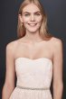 Soft Floral Lace Sheath Gown with Blush Lining SDWG0622
