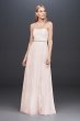 Soft Floral Lace Sheath Gown with Blush Lining SDWG0622