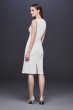 Short Stretch Crepe Wedding Dress with Beaded Belt SDWG0696