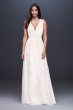 Floral Chiffon Burnout A-Line Gown with Cutout SDWG0745