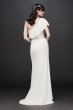 One-Shoulder Flounce Stretch Crepe Belted Sheath SDWG0752