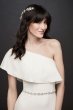 One-Shoulder Flounce Stretch Crepe Belted Sheath SDWG0752