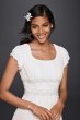 Short Sleeved Empire Waist Chiffon Wedding Dress Collection SLV9743
