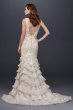 Beaded Lace Wedding Dress with Plunging Neckline SWG689