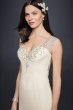 Beaded Stretch Crepe Wedding Dress SWG752