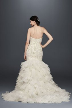 Beaded Mermaid Wedding Dress with Tulle Skirt SWG760