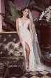 Plunging V-Neck Beaded Illusion Wedding Dress SWG785