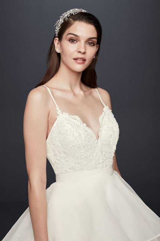 Beaded Lace and Organza Two-Piece Wedding Dress SWG787