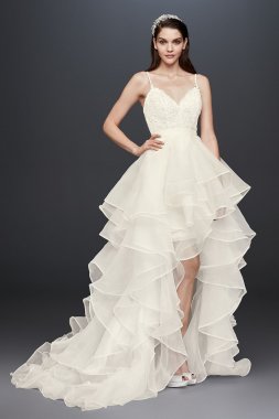 Beaded Lace and Organza Two-Piece Wedding Dress SWG787