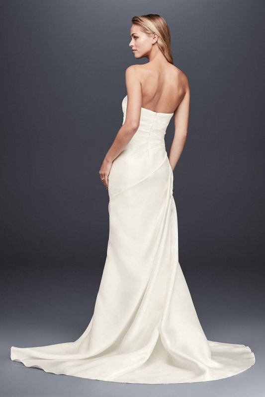 Mikado Sheath Wedding Dress with Slit Skirt SWG788