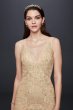 Beaded Plunging V-Neck Wedding Dress with Godets SWG798