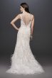 Lace Mermaid Wedding Dress with Feather Skirt SWG800