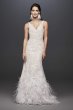 Lace Mermaid Wedding Dress with Feather Skirt SWG800