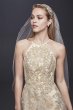 Allover Lace Applique Halter Ball Gown SWG801