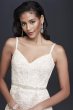 Sequin Lace Sheath Wedding Dress with Crystal Belt SWG819