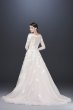 Illusion Sleeve Plunging Ball Gown Wedding Dress SWG820