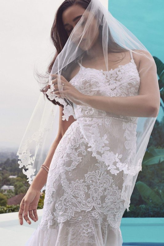 Lace Mermaid Wedding Dress with Moonstone Detail SWG824