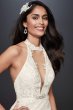 Plunge Neckline Lace Halter Wedding Dress SWG825