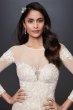 Illusion Applique and Tulle Godet Wedding Dress SWG827